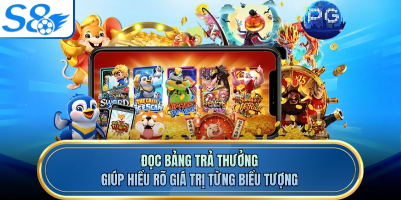 Đọc bảng trả thưởng giúp hiểu rõ giá trị từng biểu tượng